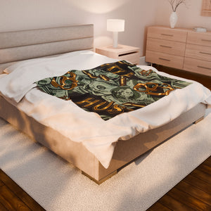 Plush Blanket - Hustle with Money Design