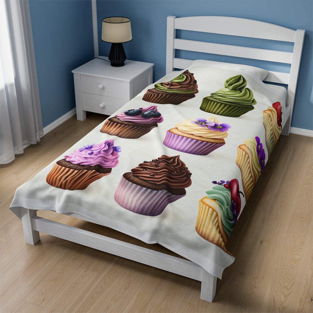 Cupcakes Themed Soft Blanket