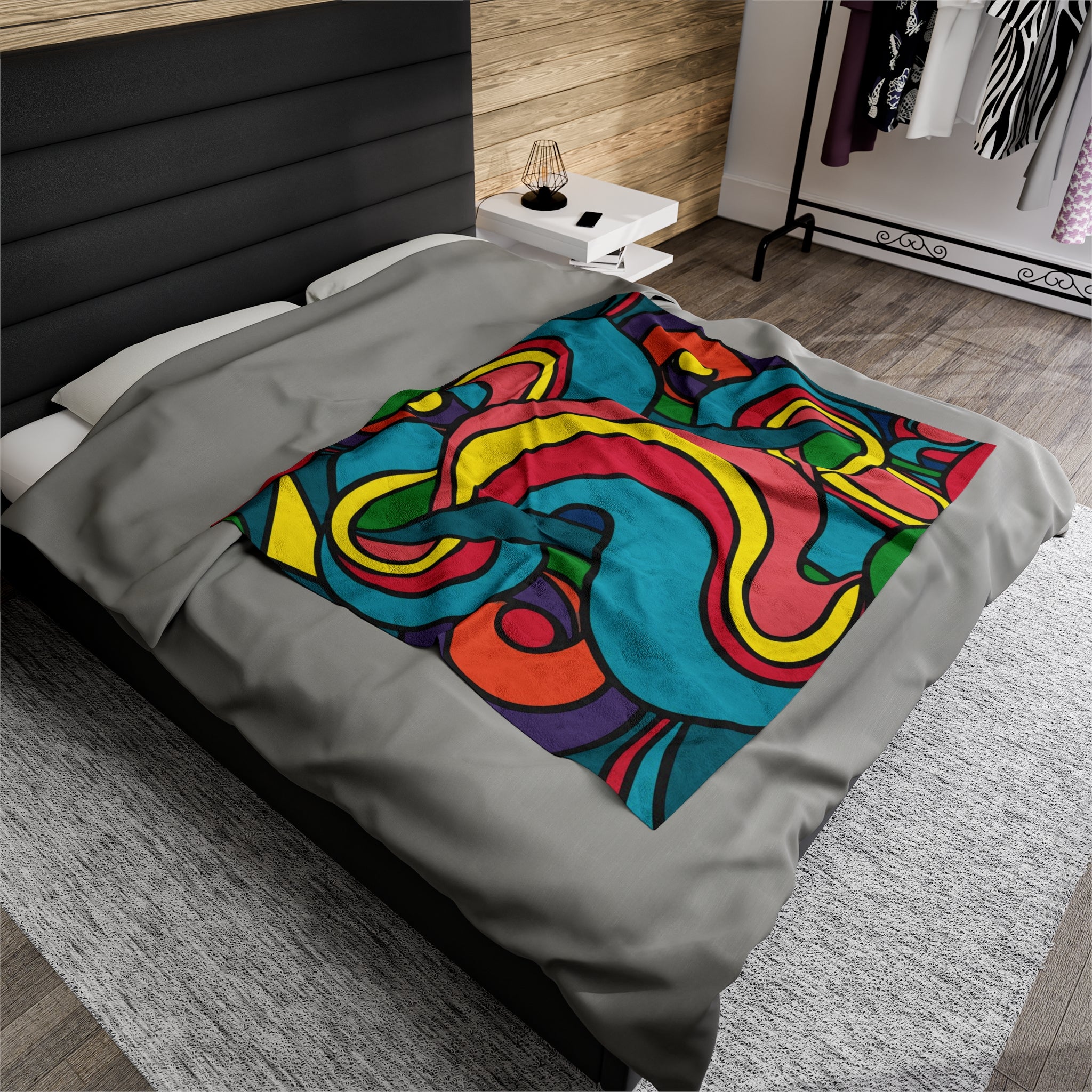 Colorful Pattern Velveteen Soft Blanket