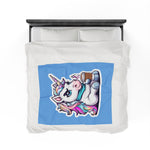 Serious Unicorn Soft Blanket