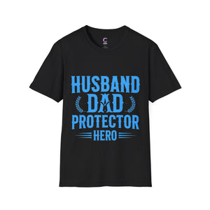Husband Dad Protector Hero Soft style T-Shirt