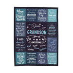 Dear Grandson Soft Blanket Throw