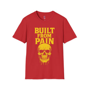 Graphic Tee Shirt with 'Built with Pain' Design