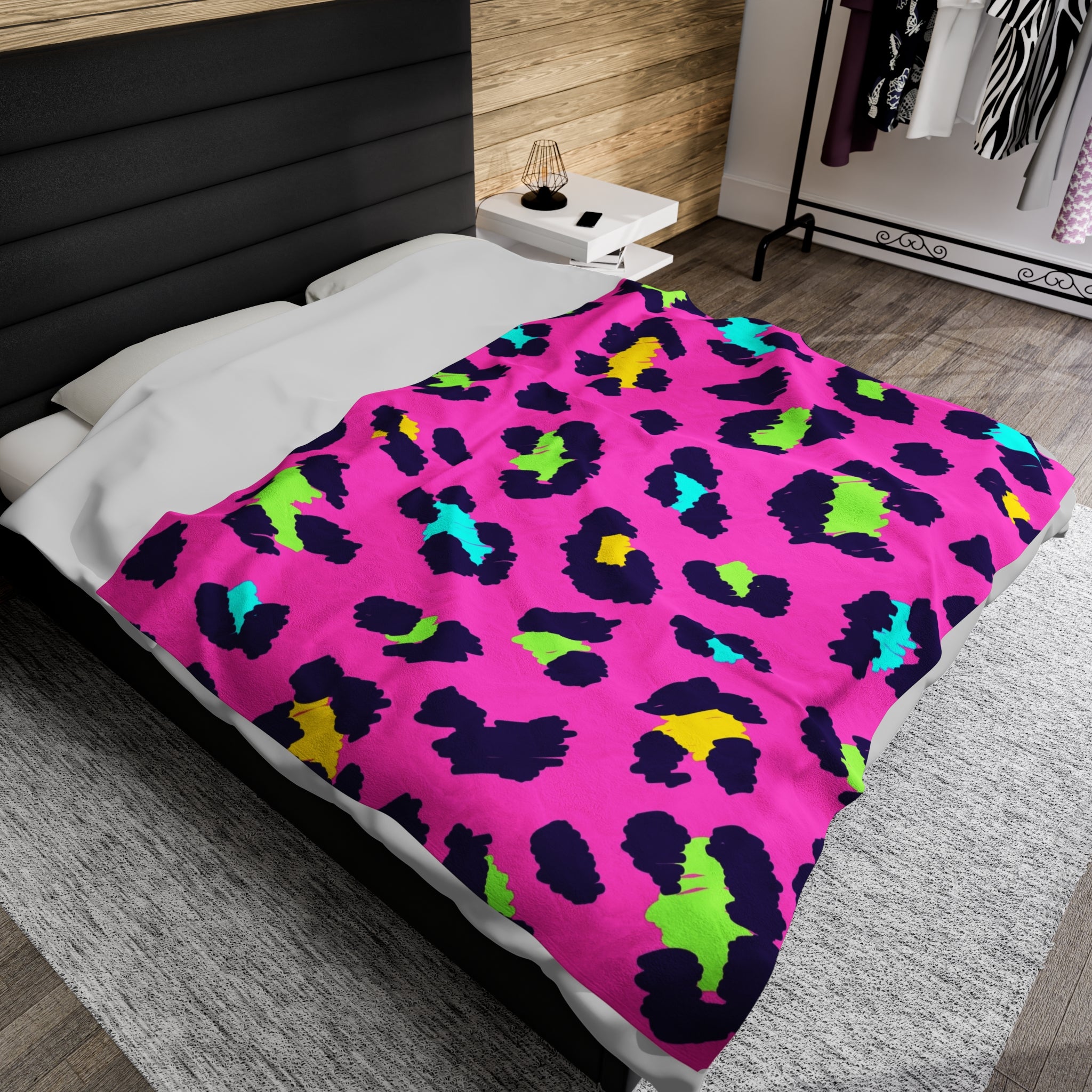 Colorful Leopard Print Soft Blanket