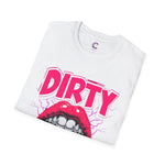 Dirty Money Theme Unisex T-Shirt with Lips Holding Money Design