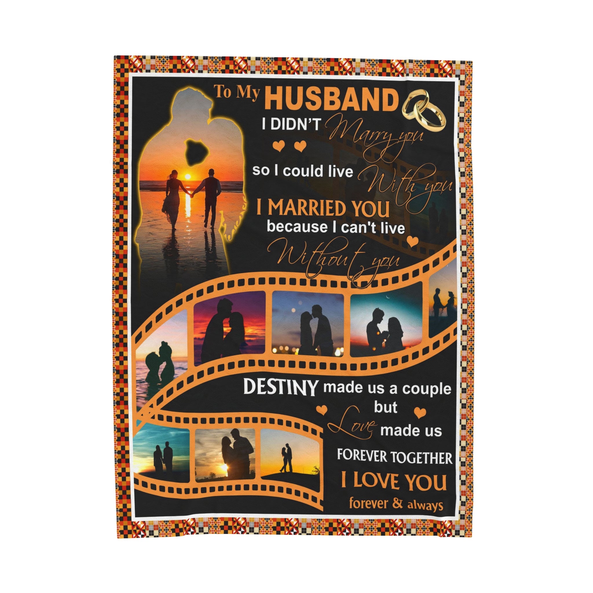 To My Husband Soft Blanket Throw