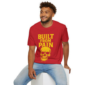 Graphic Tee Shirt with 'Built with Pain' Design