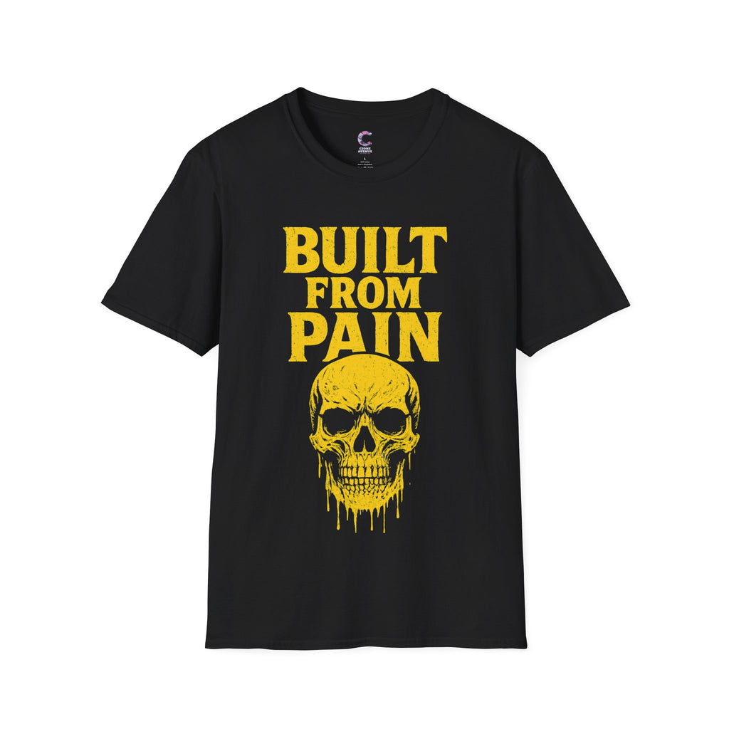 Graphic Tee Shirt with 'Built with Pain' Design