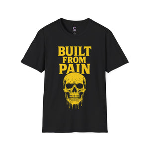 Graphic Tee Shirt with 'Built with Pain' Design