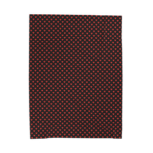 Red and Black Hearts Soft Blanket