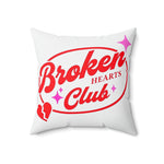 Broken Hearts Club Suede Square Pillow