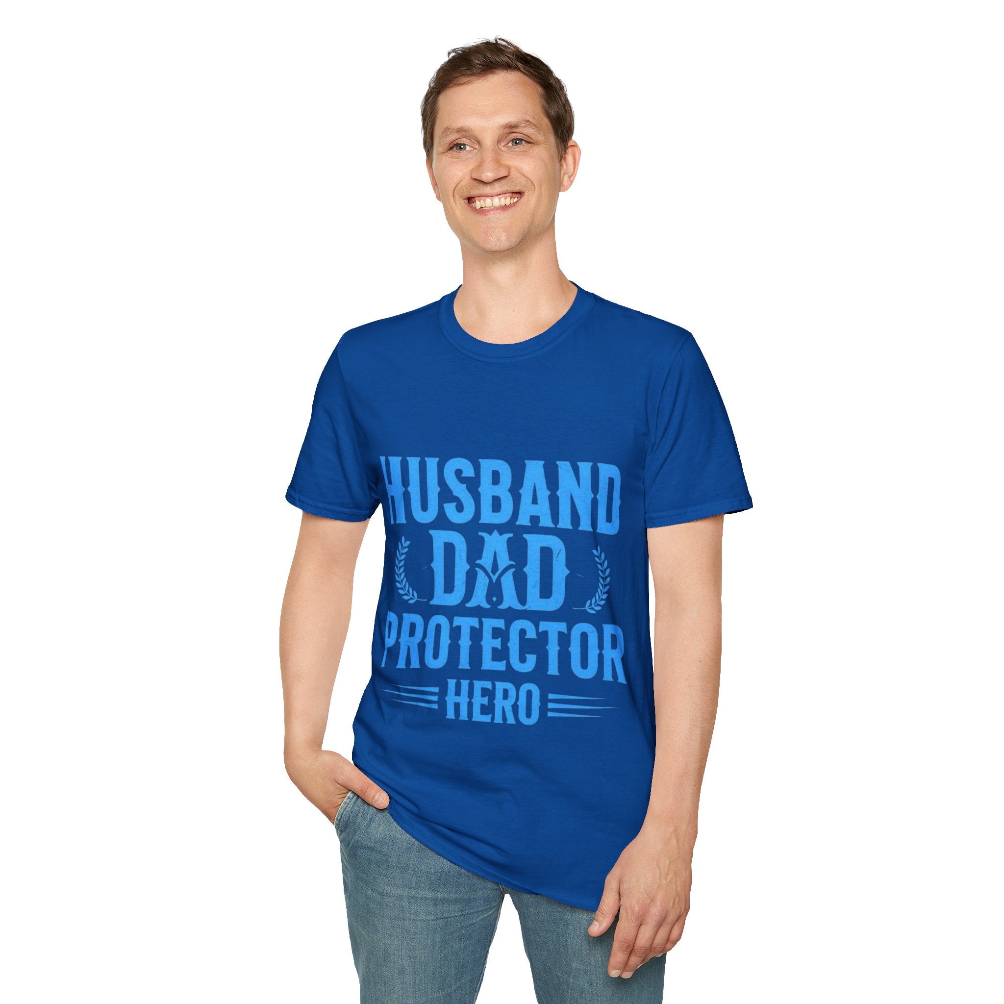 Husband Dad Protector Hero Soft style T-Shirt