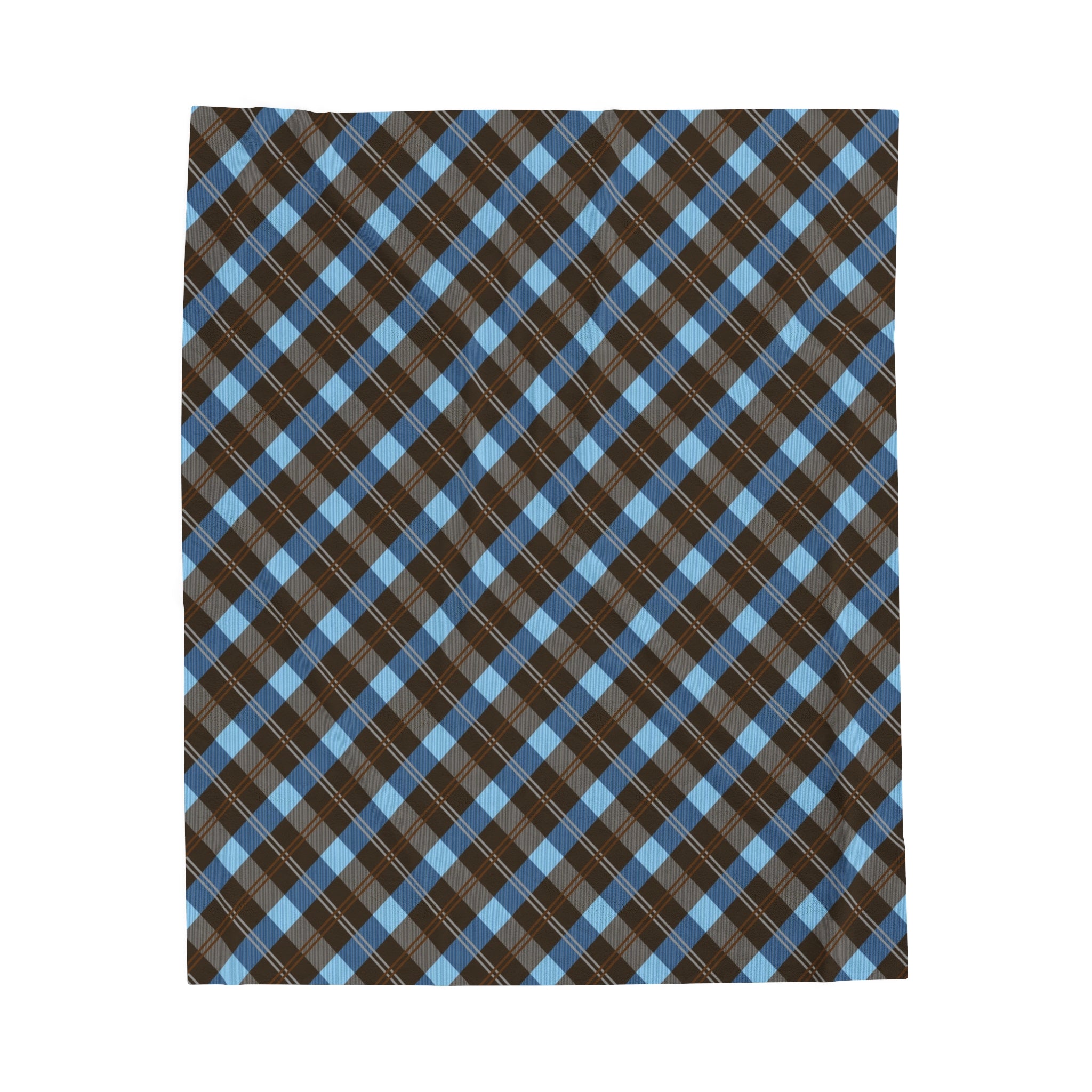 Blue Plaid Soft Blanket