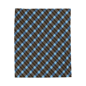 Blue Plaid Soft Blanket