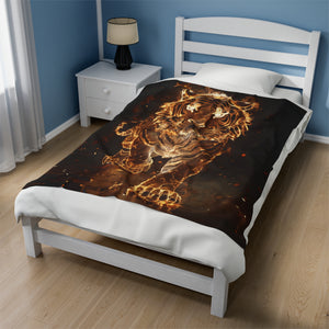 Fire Lion Soft Blanket