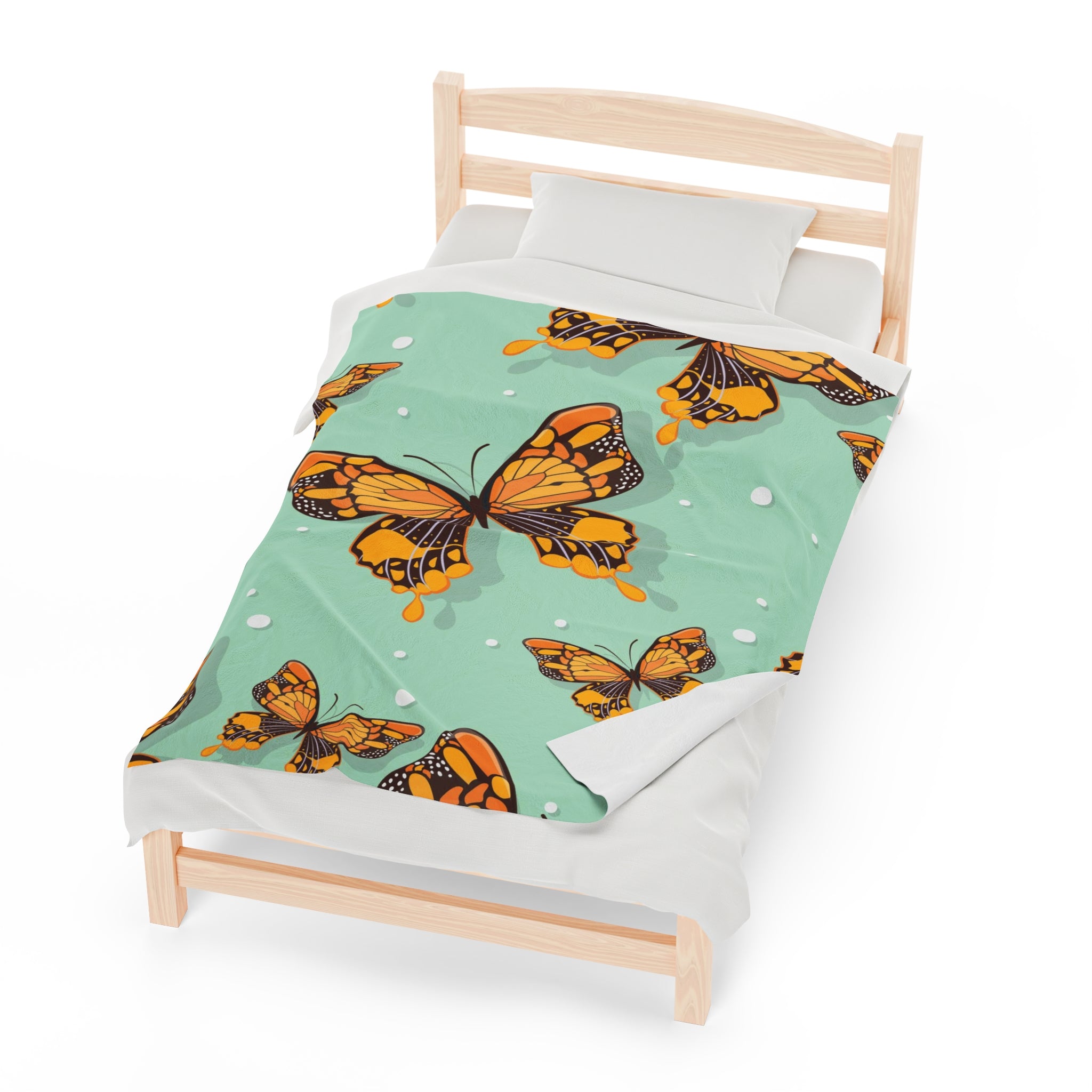 Flying Butterflies Velveteen Soft Blanket