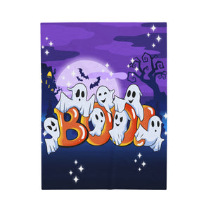 Boo Halloween Velveteen Soft Blanket