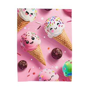 Ice Cream Themed Soft Blanket