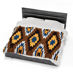 Cultural Themed Velveteen Soft Blanket