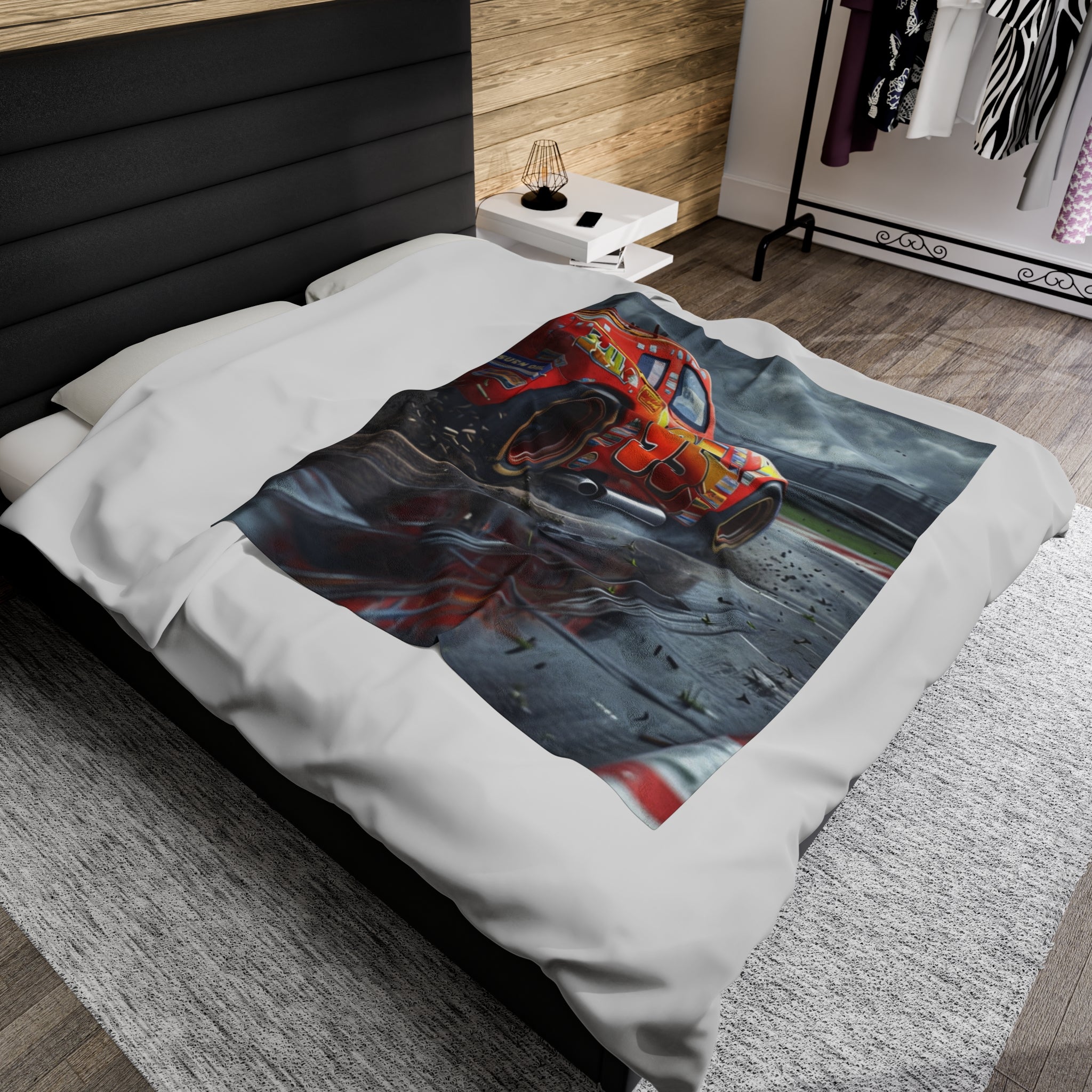 Racing Car Themed Soft Blanket