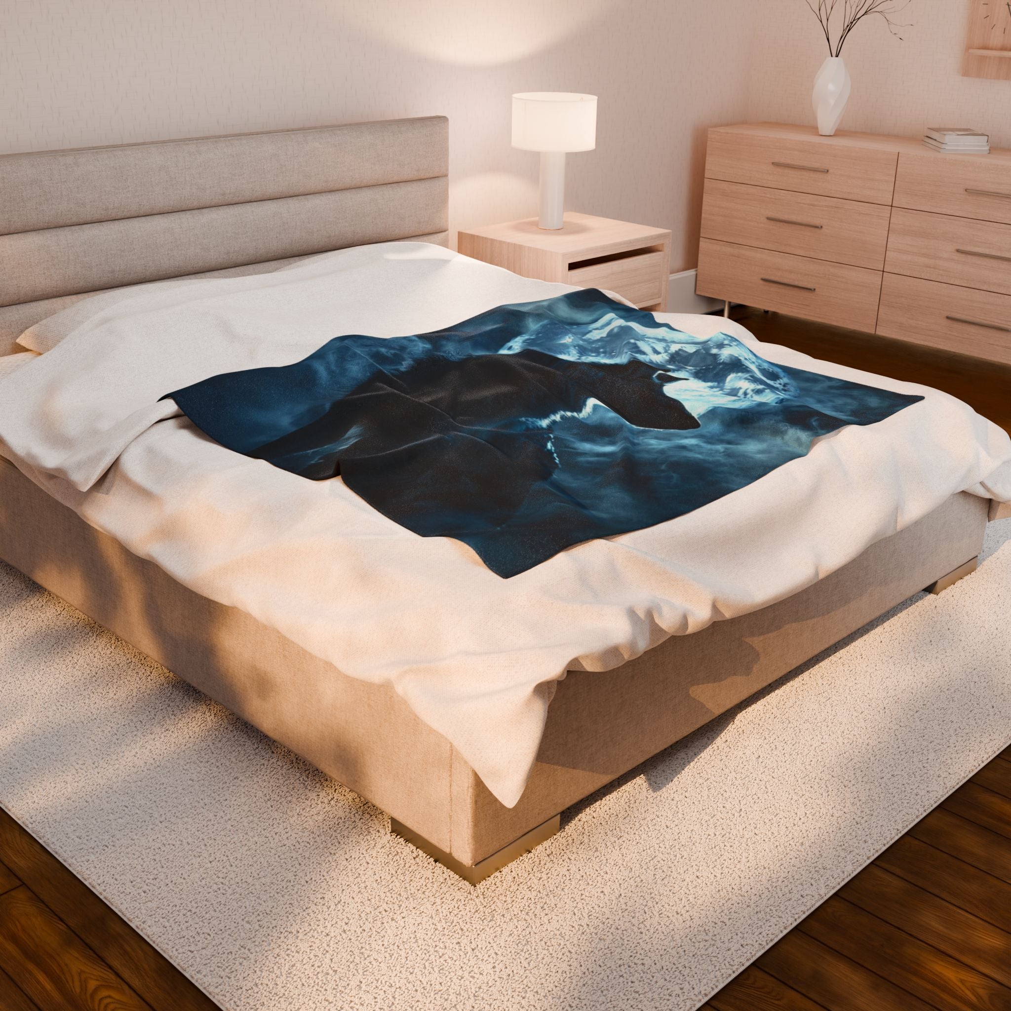 The Wolf & Full Moon Soft Blanket