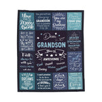 Dear Grandson Soft Blanket Throw