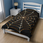 Spiderweb Themed Velveteen Soft Blanket