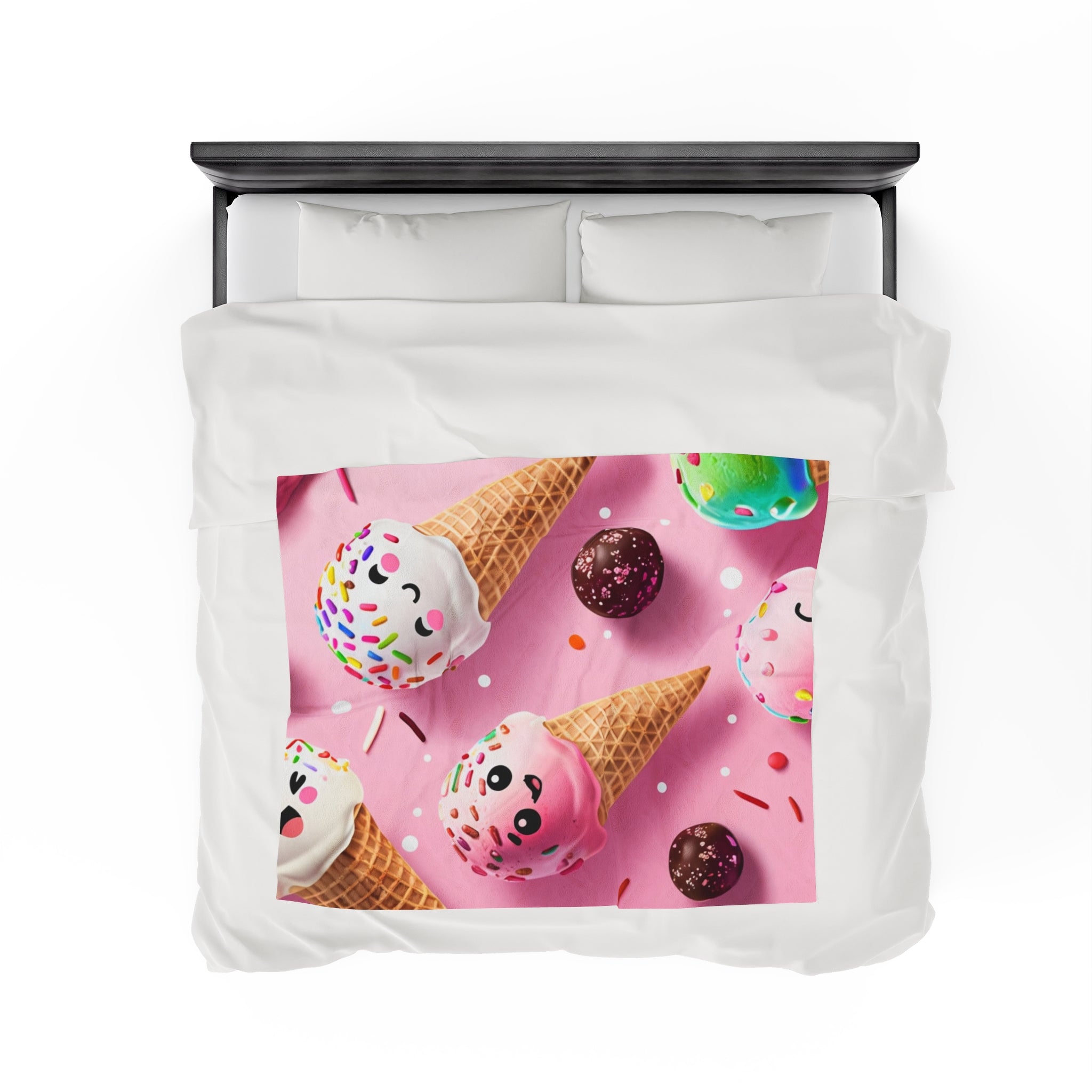 Ice Cream Themed Soft Blanket