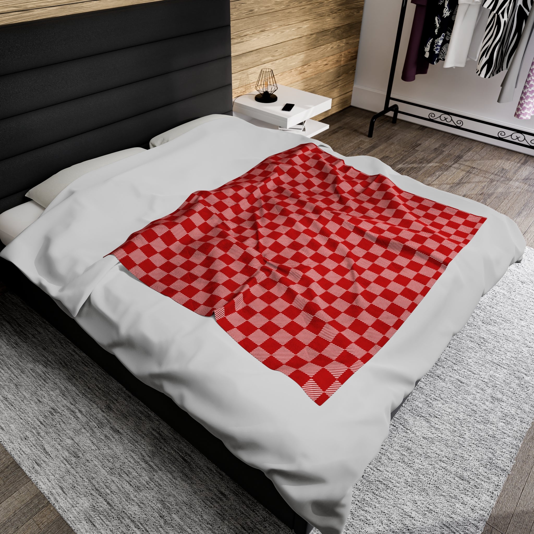 Red Checkered Soft Blanket