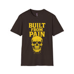 Graphic Tee Shirt with 'Built with Pain' Design