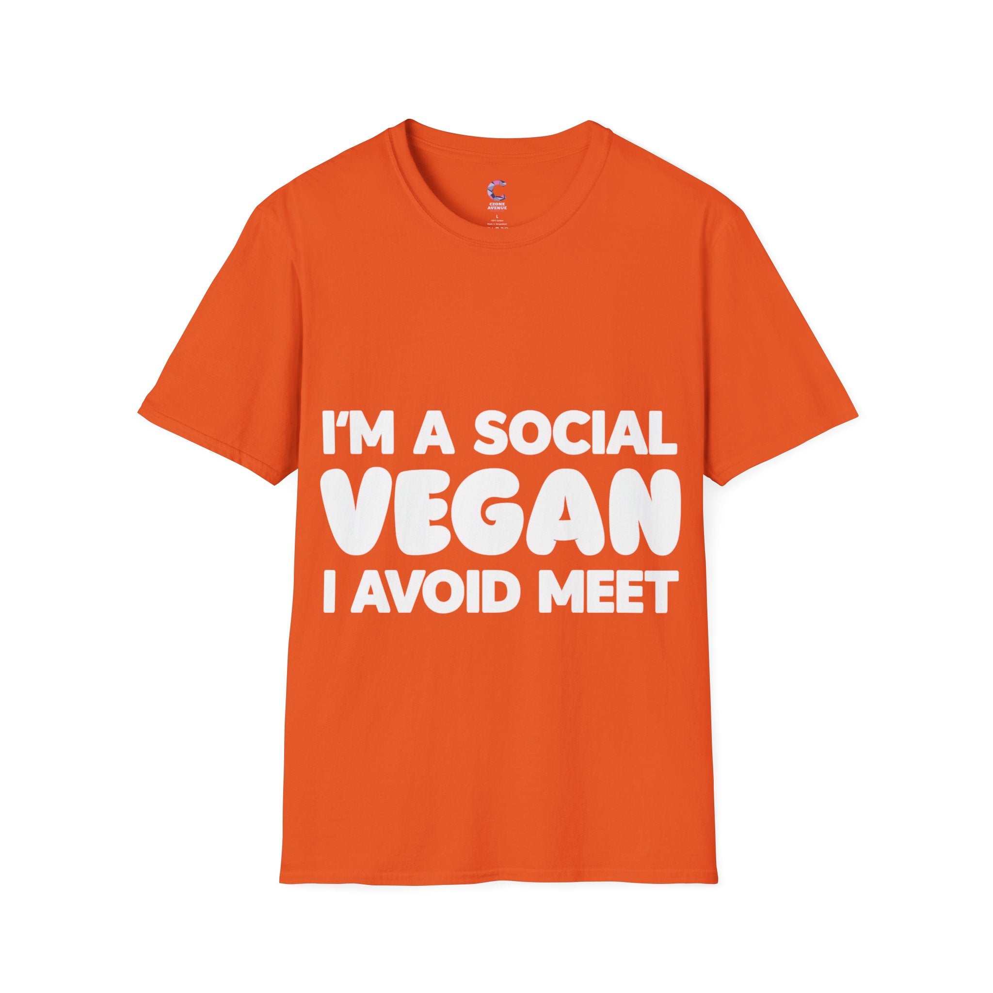 I'm a social vegan I avoid meet Anti-Social T-Shirt