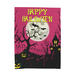 Happy Halloween Themed Velveteen Soft Blanket