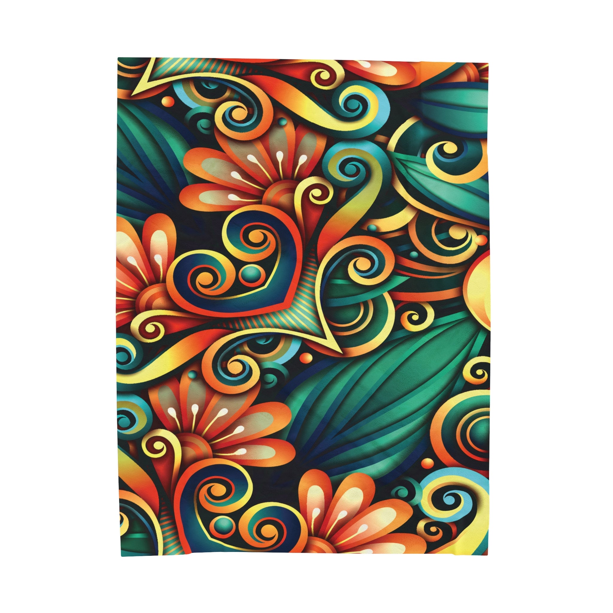 Flowers and Vines Velveteen Soft Blanket