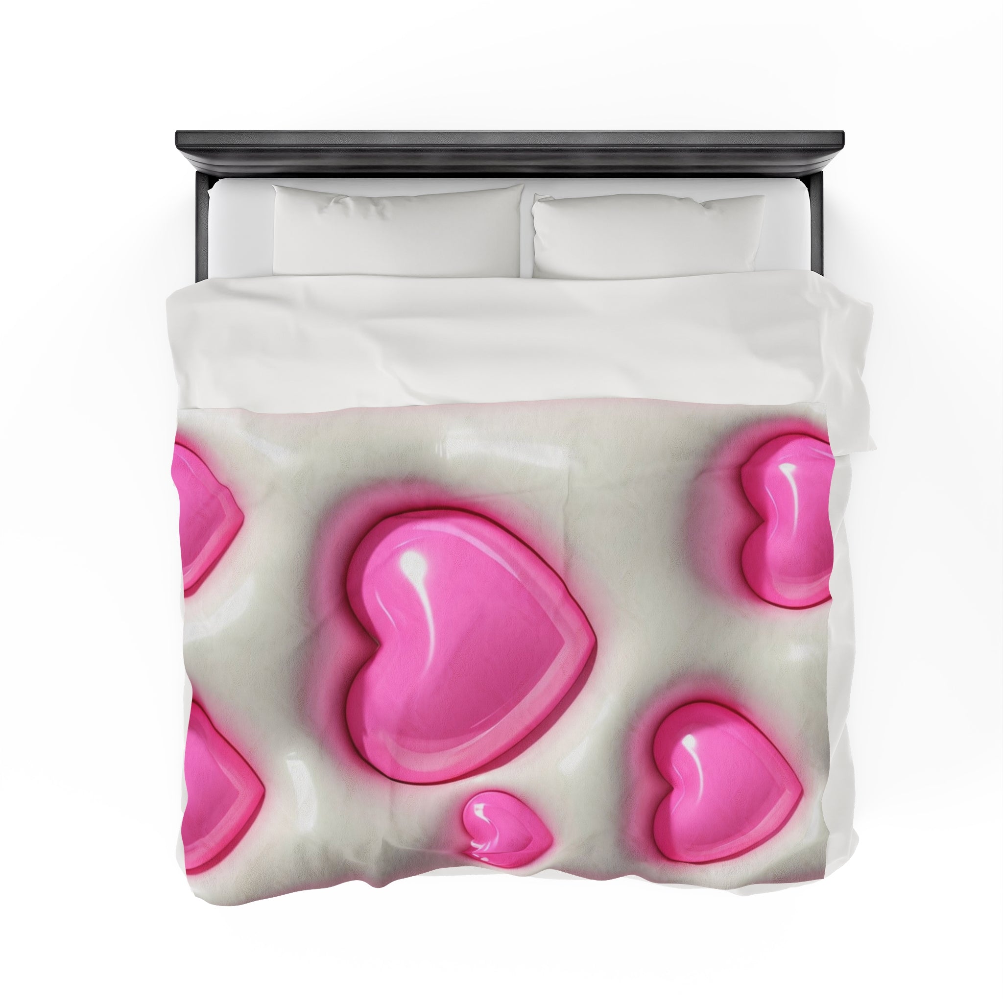 Big Pink Hearts Soft Blanket