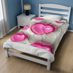 Big Pink Hearts Soft Blanket