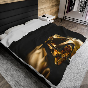 Gold Fast Car Soft Blanket