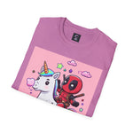 Unicorn Red Character Soft style T-Shirt