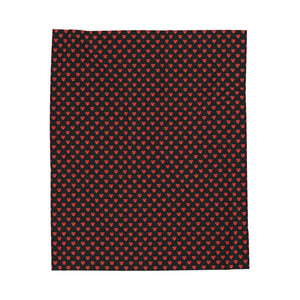 Red and Black Hearts Soft Blanket