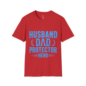 Husband Dad Protector Hero Soft style T-Shirt