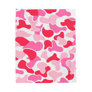 Pink Camo Themed Soft Blanket