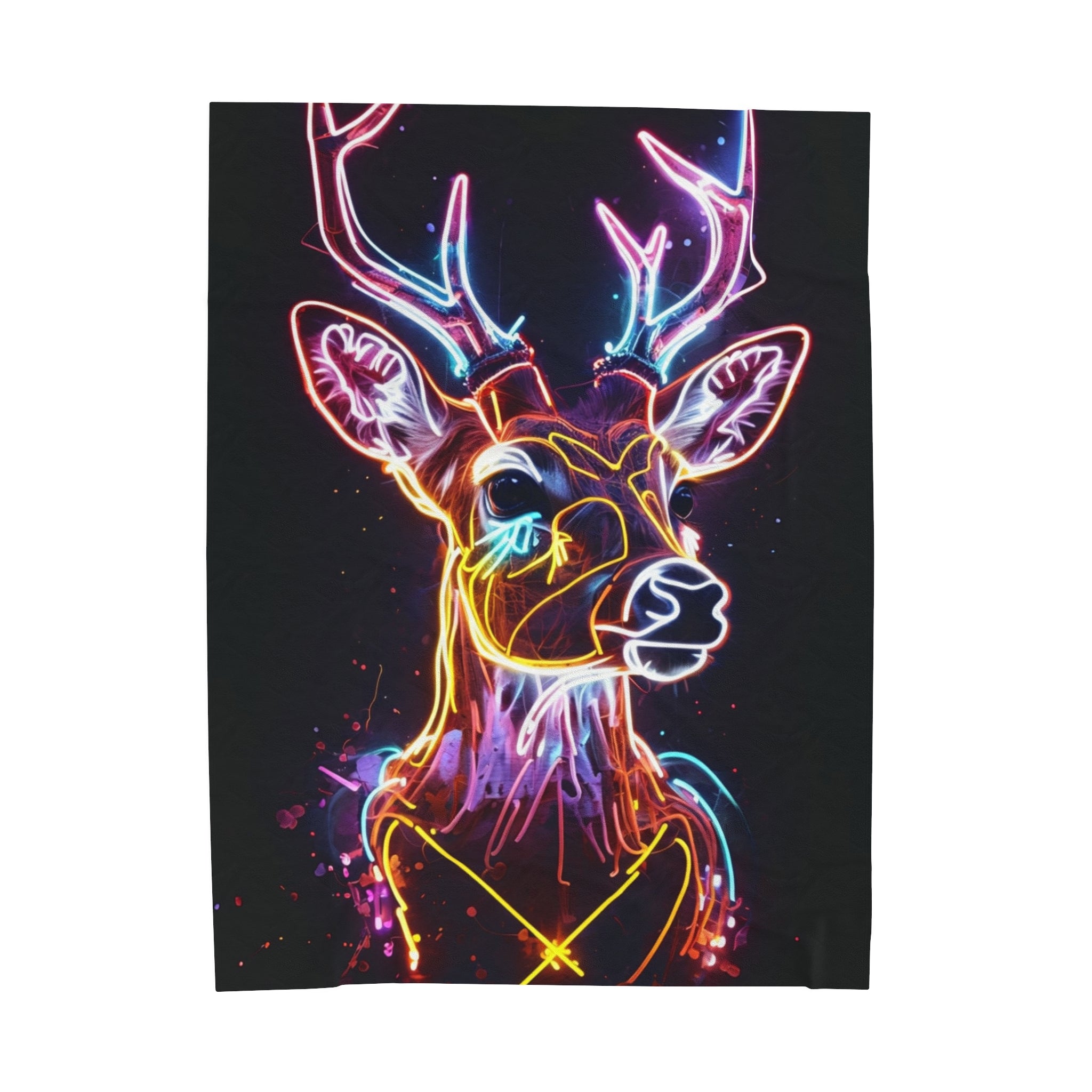 Neon Deer Soft Blanket