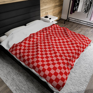 Red Checkered Soft Blanket