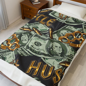 Plush Blanket - Hustle with Money Design