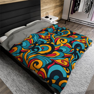 Pattern Swirls Velveteen Soft Blanket