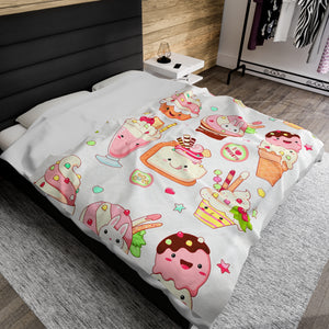 Cartoon Ice Cream Soft Blanket