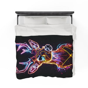 Neon Deer Soft Blanket