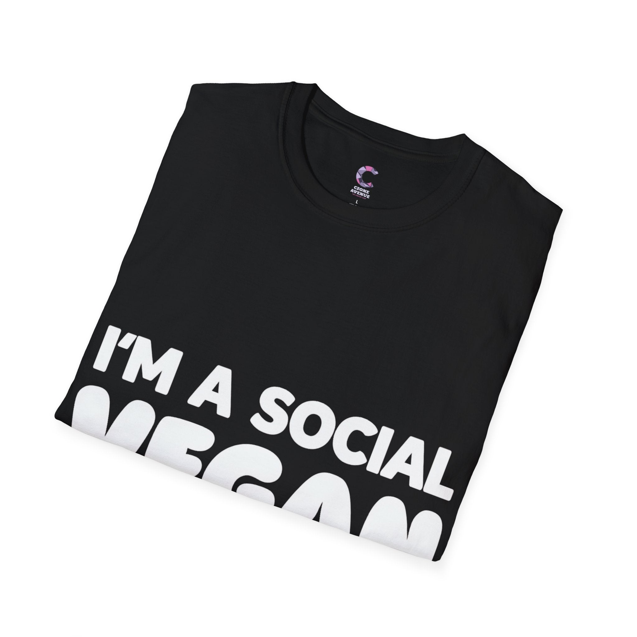I'm a social vegan I avoid meet Anti-Social T-Shirt