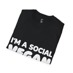 I'm a social vegan I avoid meet Anti-Social T-Shirt