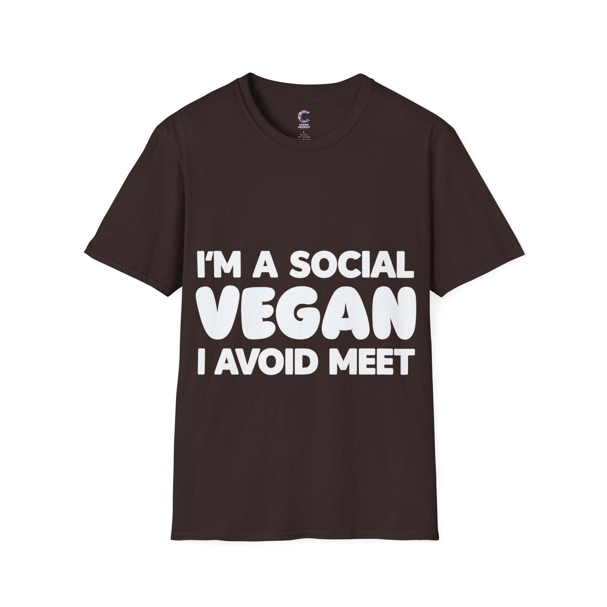 I'm a social vegan I avoid meet Anti-Social T-Shirt