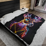 Neon Deer Soft Blanket